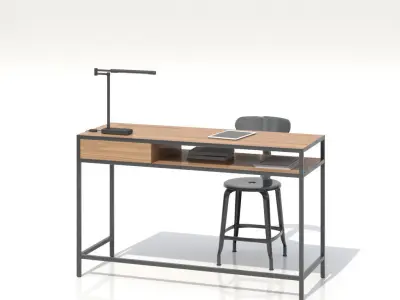 Work Desk Industrial Small 3D model