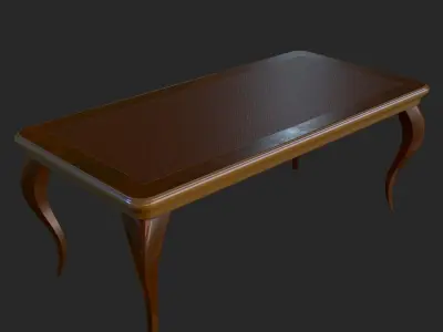 Vintage Furniture Coffee Table PBR Game Ready Free low-poly 3D model