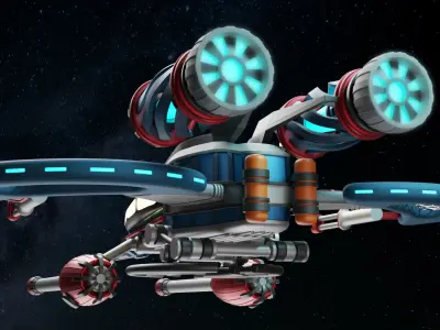 Spaceship 001 3D model