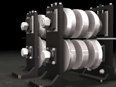 Roll Forming Mill First two Passes 3D model