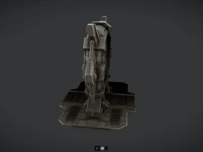 futuristic sci-fi portal gate 3D model