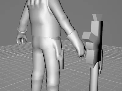 STAR WARS Nien Nunb - Low Poly Game - Battlefield - FBX MODEL Low-poly 3D model