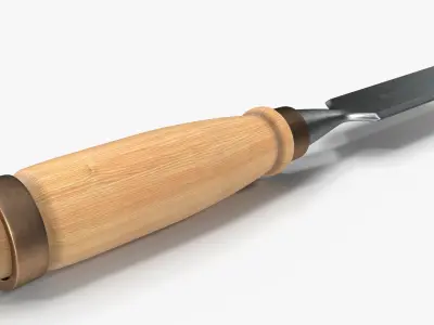 Straight chisel 24mm 3D model