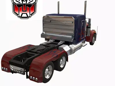 Optimus Prime transformer truck model 3D model