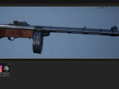 Suomi KP 31 Low-poly 3D model