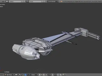 Blade Wing Like Concept Low-poly 3D model