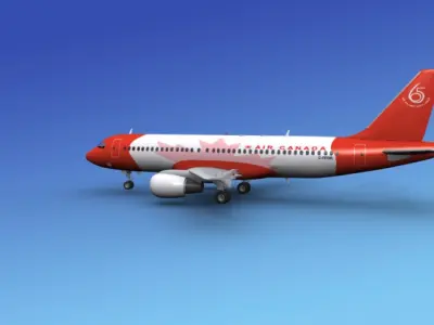 Airbus A320 Air Canada 65 3D model
