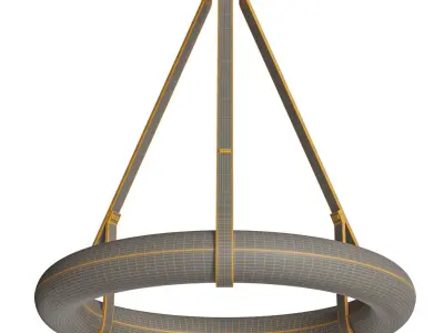 Oslo Hanging Light Leather by HOLLY HUNT 3D model