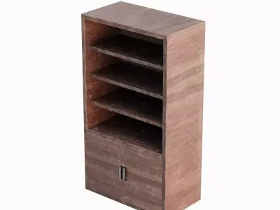 Old Shelf 03 Low-poly 3D model