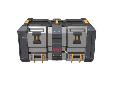 Sci-Fi Supply Crate  Military Storage Box  Game Ready 3D Model 3D model