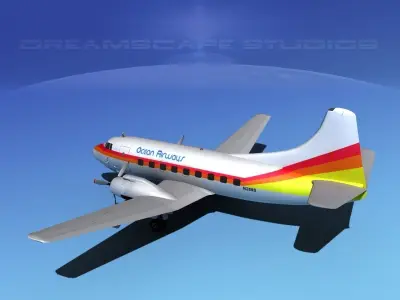 Martin 202 Ocean Airways 3D model