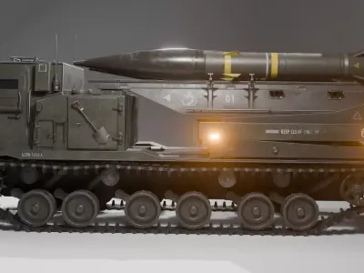 AAA 3D M270 Honest Missiles Low Poly Game Ready PBR  Low-poly 3D model