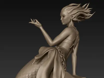 Mermaid Zbrush Sculpt 3D model