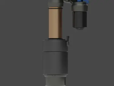 MTB Rear suspension shock  Free 3D model