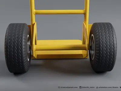 Hand Truck Cart - Lowpoly - 4k Textures Low-poly 3D model