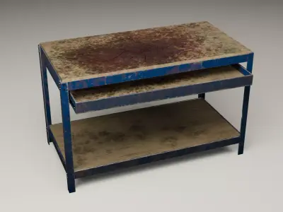 Work bench  Low-poly 3D model
