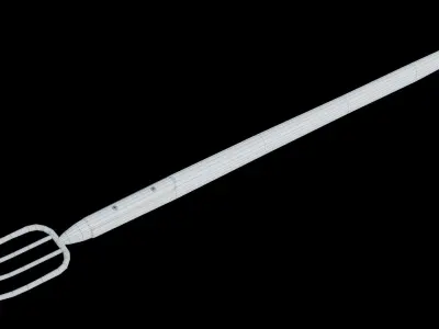 Low Poly Game Ready Pitchfork old fork Free low-poly 3D model