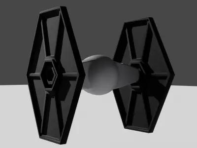 Tie Fighter Low-poly 3D model 3D model