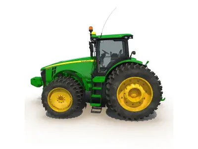 Tractor John Deere 8RT Rigged 3D model