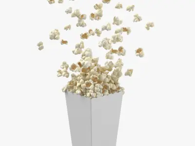 Popcorn Boxes Collection 3D model