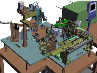 Six-Station Electronic Component Testing Equipment  3D model