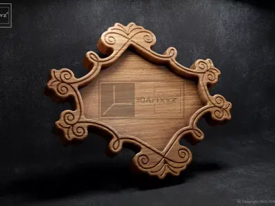 Antique Style Tray 3 - CNC Files for Wood 3D model