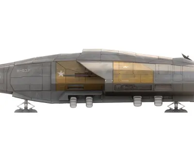 Transport spaceship Low-poly 3D model purchase