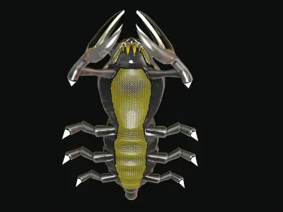 Iron Scorpion Monster 3D Model Low-poly 3D model