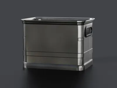 Aluminum Container 001 XS 3D model