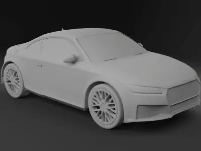 Audi TT RS game-ready model Free low-poly 3D model