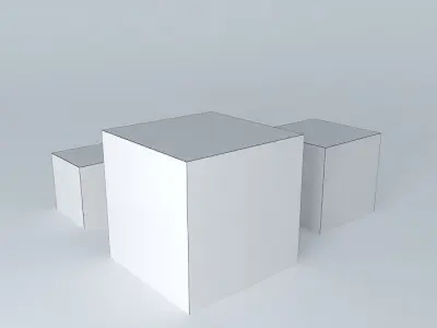 wood boxes snow Free 3D model