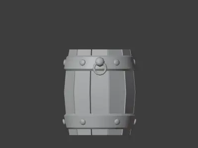 Barrel Low Poly 3D model