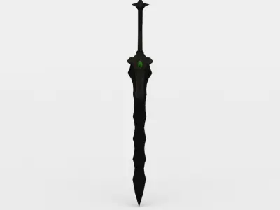 Sword Low-poly 3D model 16