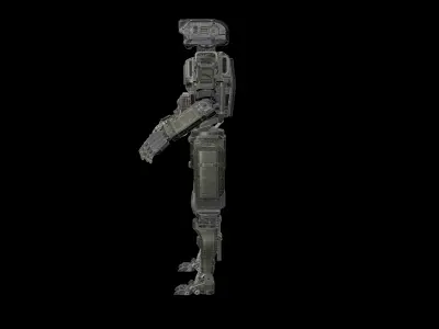 Police Cyborg Robot Low-poly 3D model Low-poly 3D model