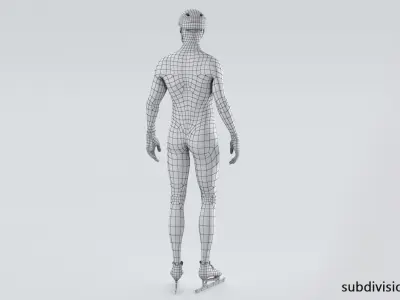Speed Skater Short Track Animated HQ 002 3D model