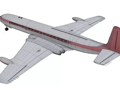 de Havilland DH106 Comet 4 Low-poly 3D model