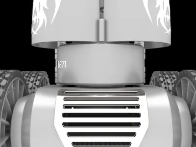 Destroyer remote control robot with two wheels 3D model