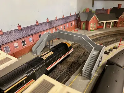 Model Railway Concrete Platform Footbridge 3D print model