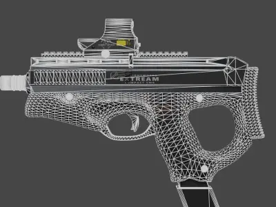 LightWorks Compact SMG Low-poly 3D model