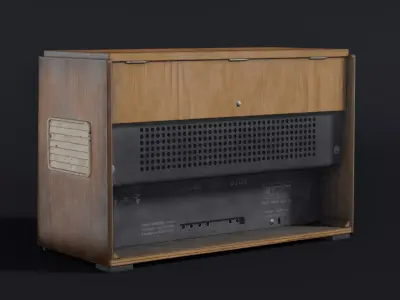 Vintage Retro radio Menuet 6204  Low-poly 3D model