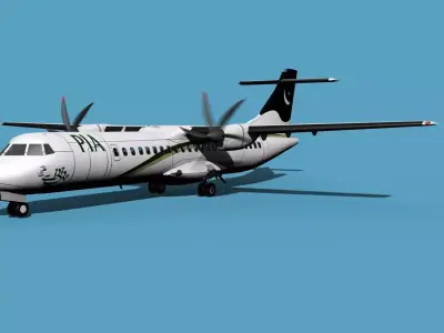 ATR  ATR-72-600 Pakistan Intl Airlines 3D model