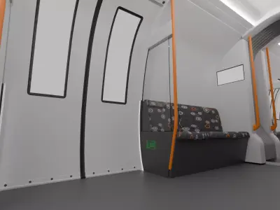 Glasgow subway third generation rolling stock 3D model