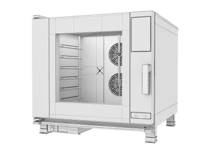 Commercial combi oven Unox BAKERTOP 3D model