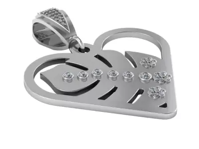 Heart Fish Pendant 3D Printable Jewelry Model 3D print model
