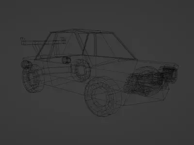 Low Poly Car Free low-poly 3D model 8