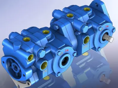 Variable Displacement Piston Pump EATON 70360 Free 3D model