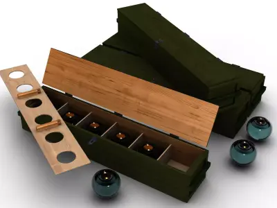 Russian 125mm Ampulomet Cannon 1941 3D model