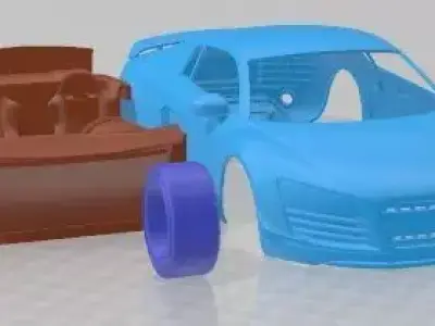 Audi R8 LMX 2015 Printable Car  3D print model