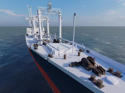 collection ships-Bulk carrier ship-tanker ship 3D model