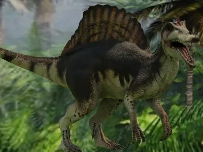 Spinosaurus Animated Low-poly 3D model
